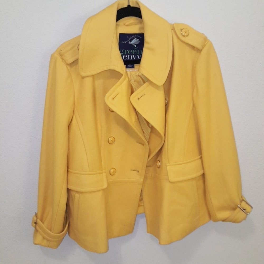 Mustard peacoat